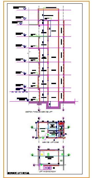 Service Lift Lobby CAD Design for Multi-Storey Use